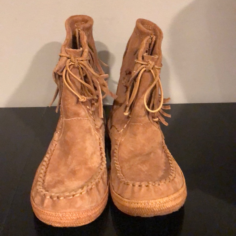 Ugg Kaysa moccasin booties in chesnut size 7.5